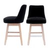 WestinTrends 26" Upholstered Swivel Counter Height Bar Stools (Set of 2) - 3 of 3