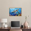 Art Remedy Turtle Swimming Colorful Coastal Wall Art Framed - 2 of 4
