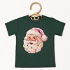 Santa Face Textured Paint - Toddler Short Sleeve Graphic T-Shirt - 2 of 4