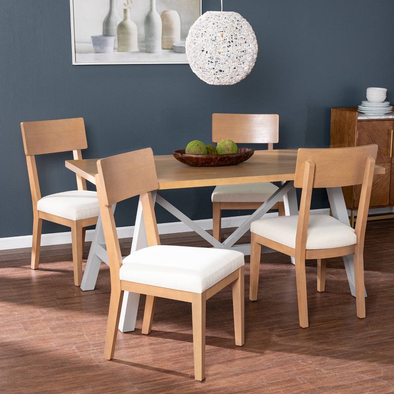 Set of 2 Trelltre Dining Chairs with Cushions Natural - Aiden Lane, 4 of 13