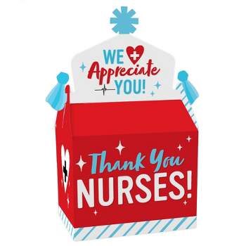 Thank You Nurses - Treat Box Party Favors - Nurse Appreciation Week Goodie Gable Boxes - Set of 12