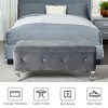CAVINAS Bed Bench with Storage, Bed Storage Bench with Cushions, Entryway Bench with Crystal Buttons for Bedroom, Entrance - 4 of 4