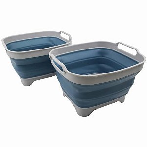 SAMMART 7.5L (2 Gallons) Collapsible Dishpan with Draining Plug - 1 of 4