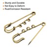 Unique Bargains Metal Decorative DIY Women's Clothing Dress 3 Holes Sewing Brooch Pins 20 Pcs - 4 of 4