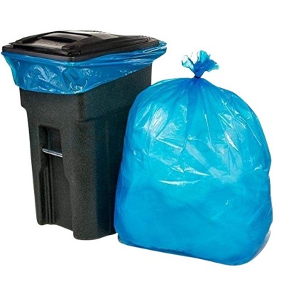 "Plasticplace 95-96 Gallon Recycling Bags, Blue (25 Count)