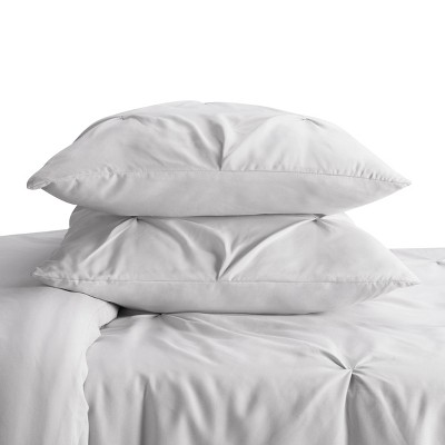 Full Gray Microfiber Bed in a Bag Set