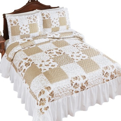 Queen Juliette Bedspread White Green Brown Nostalgia Home Target   GUEST Dc225166 4da0 4160 86bb 9552b95aa219