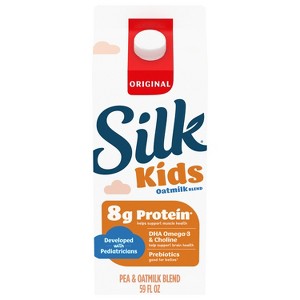 Silk Kids Oat Milk Blend Original Dairy Free Gluten Free Vegan - 59 fl oz - 1 of 4