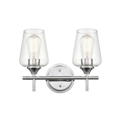 Ashford Elegance Brushed Nickel 2-Light Direct Wire Vanity Fixture