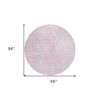 Pink And Ivory Geometric Washable Indoor Outdoor Area Rug - 3 of 4