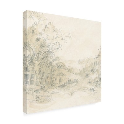 Parchment Field Study I Beige and Gray Canvas Art