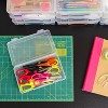 IRIS USA Pencil Case Box Storage Organizer for Beads, Pens, and Art Supplies, 6Pk, Clear - 4 of 4