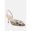 Miraya Embroidered Buckle Detail Stiletto Women Heels - 2 of 4