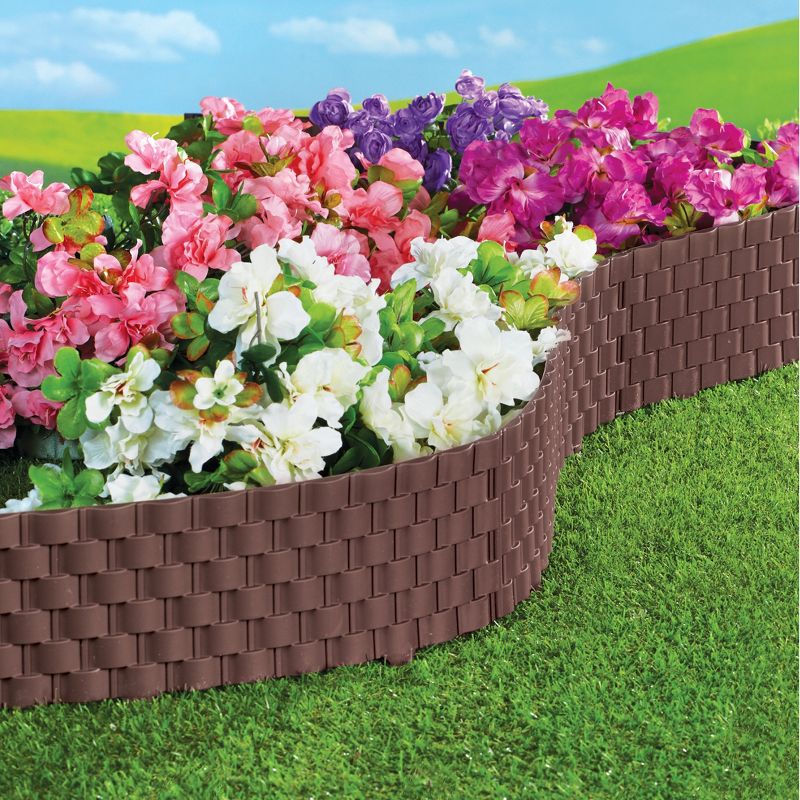 Collections Etc Faux Rattan Garden Border Edging, Set of 4 NO SIZE, 3 of 5