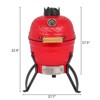 Winado 13 in. Charcoal Grill in Red with Built-In Thermometer - 2 of 4