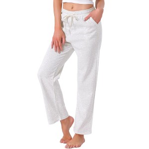 INSPIRE CHIC Cotton Modern Soft Comfy Pajama Bottoms Loungewear Pants with Drawstring - 1 of 4
