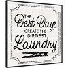 Amanti Art 30" x 30" Laundry Art I Best Days by Tara Reed Framed Canvas Wall Art Print: Modern Home Decor, Polystyrene Frame - 2 of 4
