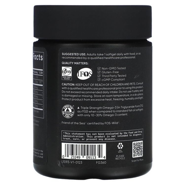 Sports Research Omega-3 Fish Oil, Triple Strength, 60 Softgels, 3 of 5