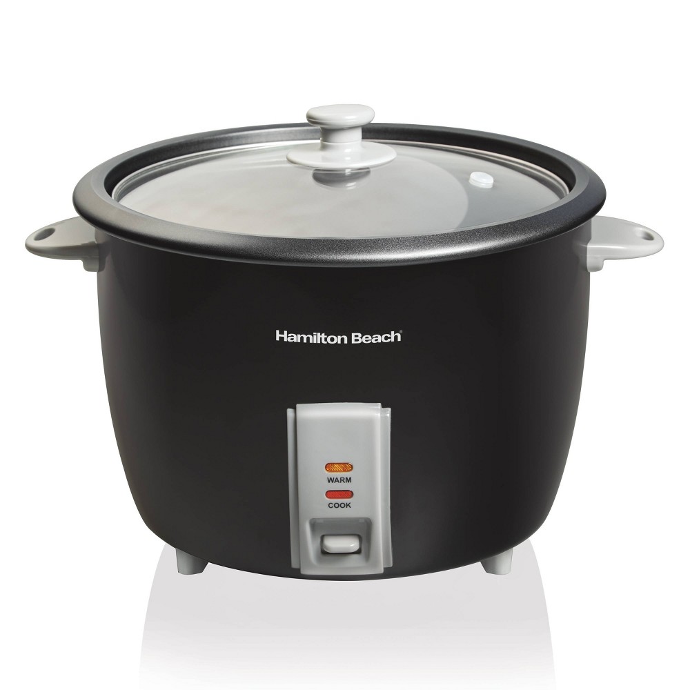 Photos - Multi Cooker Hamilton Beach 30-Cup Rice Cooker - Black: Nonstick, Cool Touch, Dishwasher-Safe, 1000W, Steamer Function, 1 Setting 