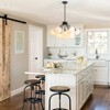 Rennnsan Duskine 23" W 10 - Light Sputnik Bubble Hand-Painted Translucent White Glass Mid-Century Modern Dimmable Chandelier in Black - 4 of 4