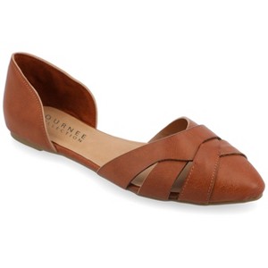 Journee Collection Womens Brandee Slip On Almond Toe Ballet Flats - 1 of 4