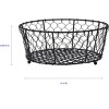 Gourmet Basics by Mikasa Farmer's Market Centerpiece Fruit Storage Basket, 10-Inch, Black - 3 of 4