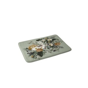 Iveta Abolina Paloma Midday Bath Rug Green - Deny Designs: Modern Microfiber Floral Bath Mat, Machine Washable - 1 of 3