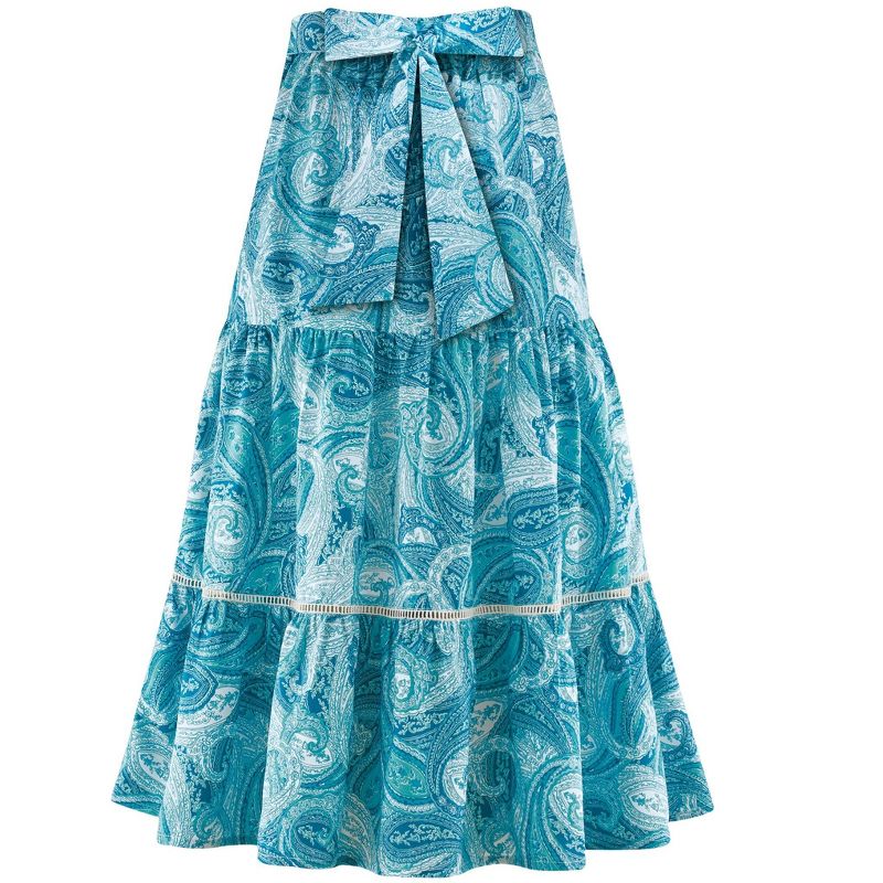 Collections Etc Soft Paisley Tiered Skirt, 1 of 5