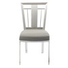 Armen Living,Cleo Contemporary Dining Chair In Gray and Stainless Steel - Set of 2 - 2 of 2