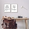 Stupell Industries Morning Gorgeous Hello Handsome Romantic Framed Giclee, 2 Pieces, each 11 x 14 - 2 of 3