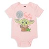 Star Wars The Mandalorian Baby Yoda Baby Girls 5 Pack Short Sleeve Baby Bodysuits Multicolor 24 Months - 2 of 4