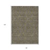 Olive Green Beige And Taupe Floral Washable Indoor Outdoor Area Rug - 3 of 4