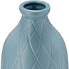 Boho Ceramic Vase - Ceramic with Embossed Diamond Pattern - Modern Minimalist Decorative Accent for Home, Office, Living Room, Bedroom - 4 of 4