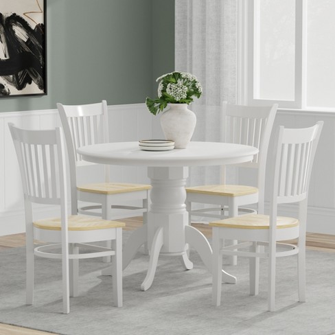 42 round deals white dining table