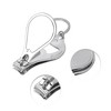 Unique Bargains Portable Nail Clippers 2.56"x1.38"x0.55" Silver Tone 1 Pc - 3 of 4