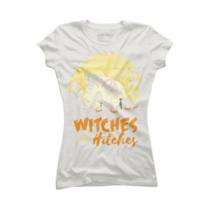 Junior's Design By Humans Halloween Camping Witches Hitches Funny By RedBirdLS T-Shirt - 1 of 3