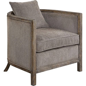 Uttermost Viaggio Gray Chenille Accent Chair - 1 of 4