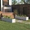 vidaXL 2-Piece Garden Raised Beds in White, Solid Pinewood Constructed, Ideal for Outdoors, Spacious Flower Boxes, Easy Assembly Required - 2 of 4