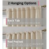 HLC.ME Hamilton 100% Full Blackout Lined Thermal Insulated Soundproof Window Curtain Rod Pocket Back Tab Panels, Set of 2 - 4 of 4