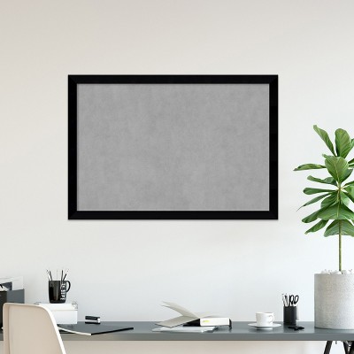 Large Black Wood Framed Magnetic Bulletin Board