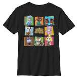 Boy's Nintendo Animal Crossing Group Shot Panels T-Shirt