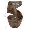 Sunnydaze 25"H Electric Resin Spiraling Barrel Outdoor Water Fountain with LED Lights - 3 of 4