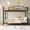 Bunk Bed Twin Over Twin, Twin Bunk Bed with Ladde & Full-Length Guardrails, Heavy Duty Metal 400 LBS Weight Capacity - 4 of 4