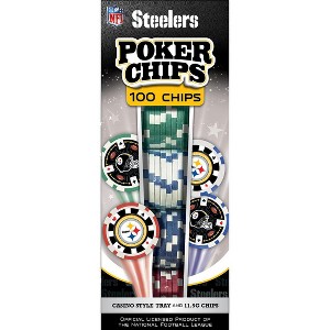 MasterPieces Casino 100 Piece Poker Chip Set - NFL Pittsburgh Steelers - 1 of 4