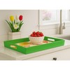 Beachcombers Watercolor Citrus Fruit Theme Decorative Serving Tray 12" x 18" w/ Handle Slots - 3 of 3