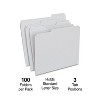 HITOUCH BUSINESS SERVICES Reinforced File Folder 1/3 Cut Letter Size Gray 100/Box TR508895/508895 - 2 of 4