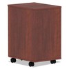 Alera Alera Valencia Series Mobile Pedestal, Left or Right, 2 Legal/Letter-Size File Drawers, Medium Cherry, 15.38" x 20" x 26.63" - 4 of 4