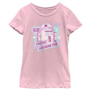 Girl's Star Wars You're Looking For R2D2 T-Shirt - 1 of 4