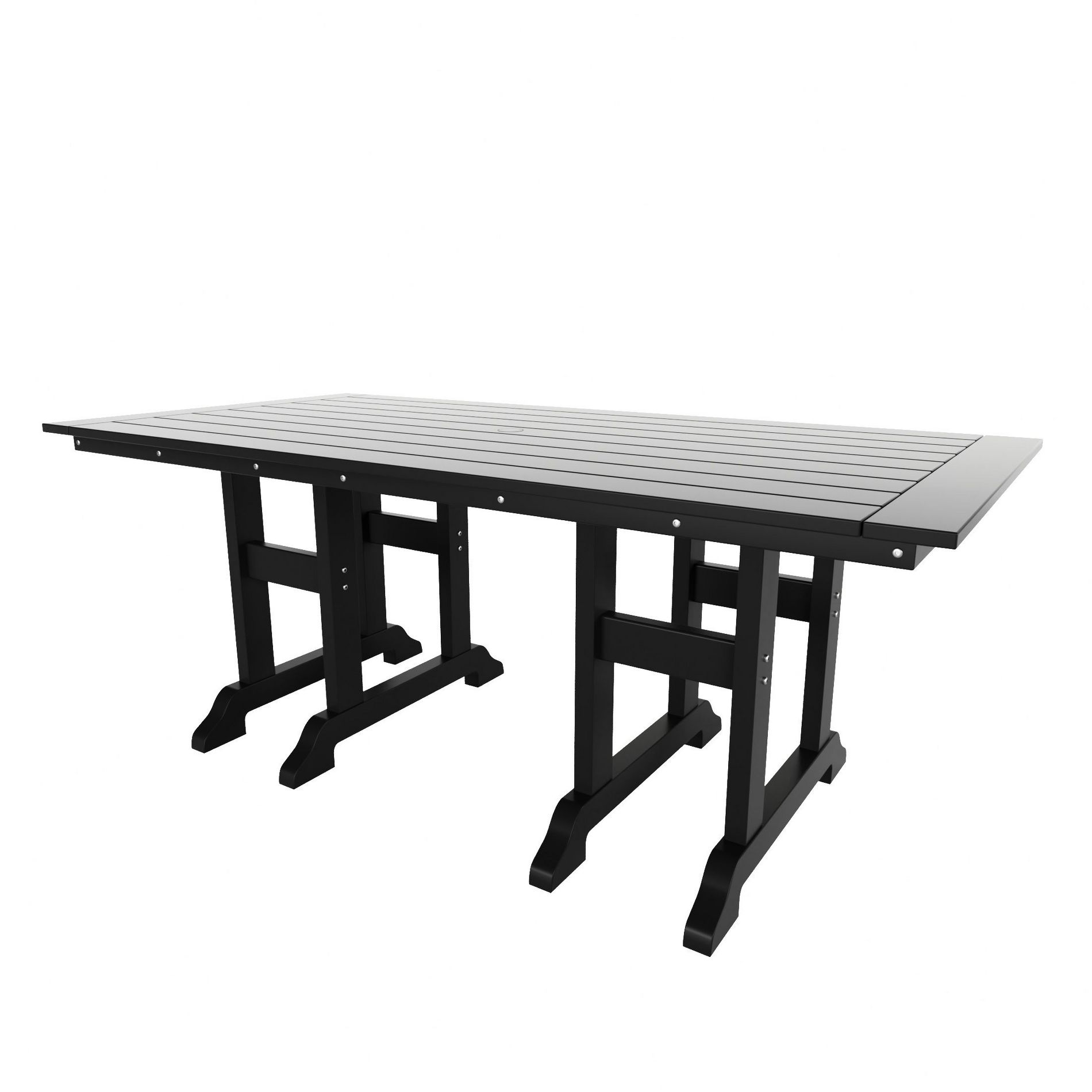 WestinTrends 71" Outdoor Patio Dining Table, Black
