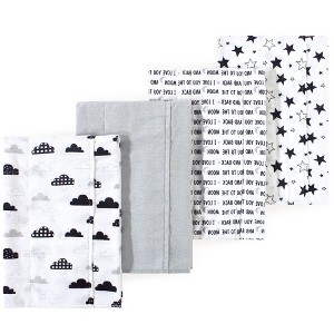 Luvable Friends Hudson Baby Flannel Burp Cloths 4pk - 1 of 1